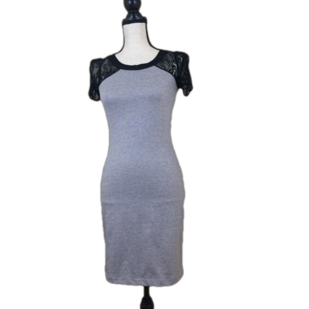 EUC Lucca Couture Dress. Gray/Black. Sz S.
